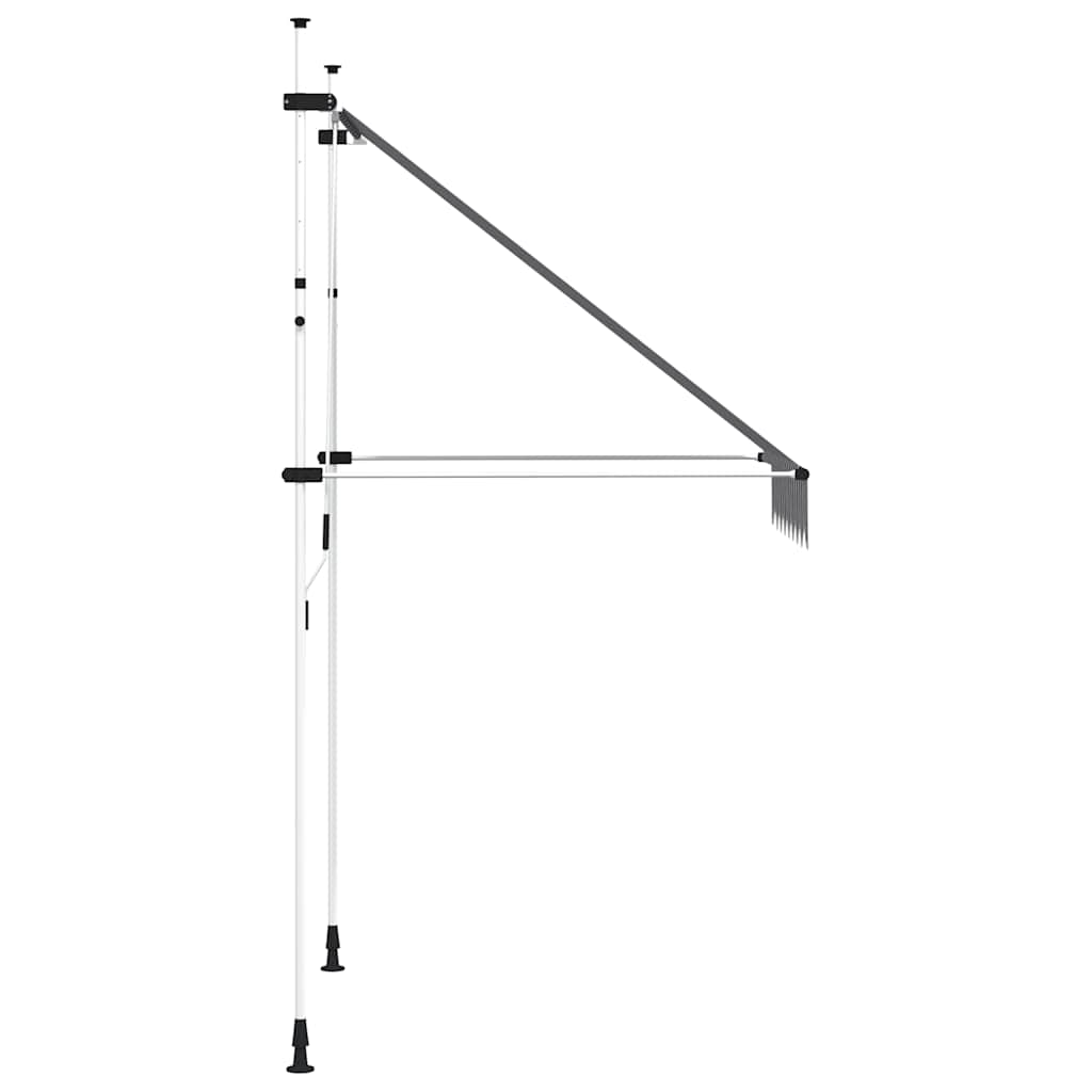 kézzel feltekerhető napellenző kék-fehér csíkokkal 150 cm