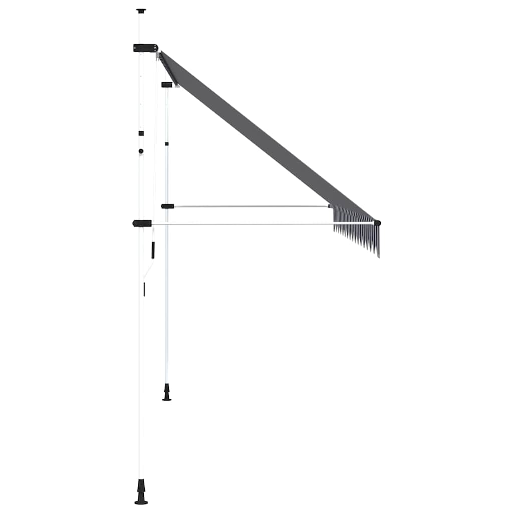 kézzel feltekerhető napellenző kék-fehér csíkokkal 400 cm