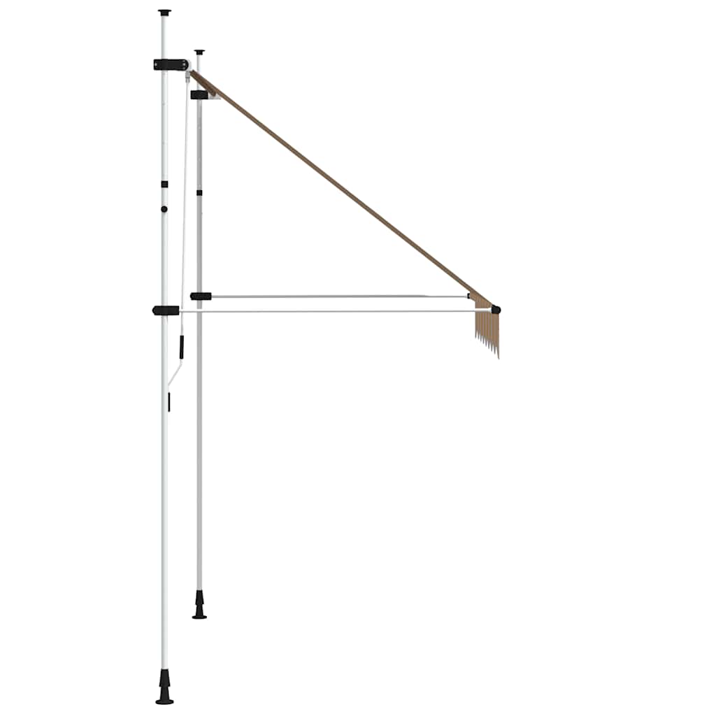 kézzel feltekerhető napellenző kék-sárga csíkokkal 200 cm