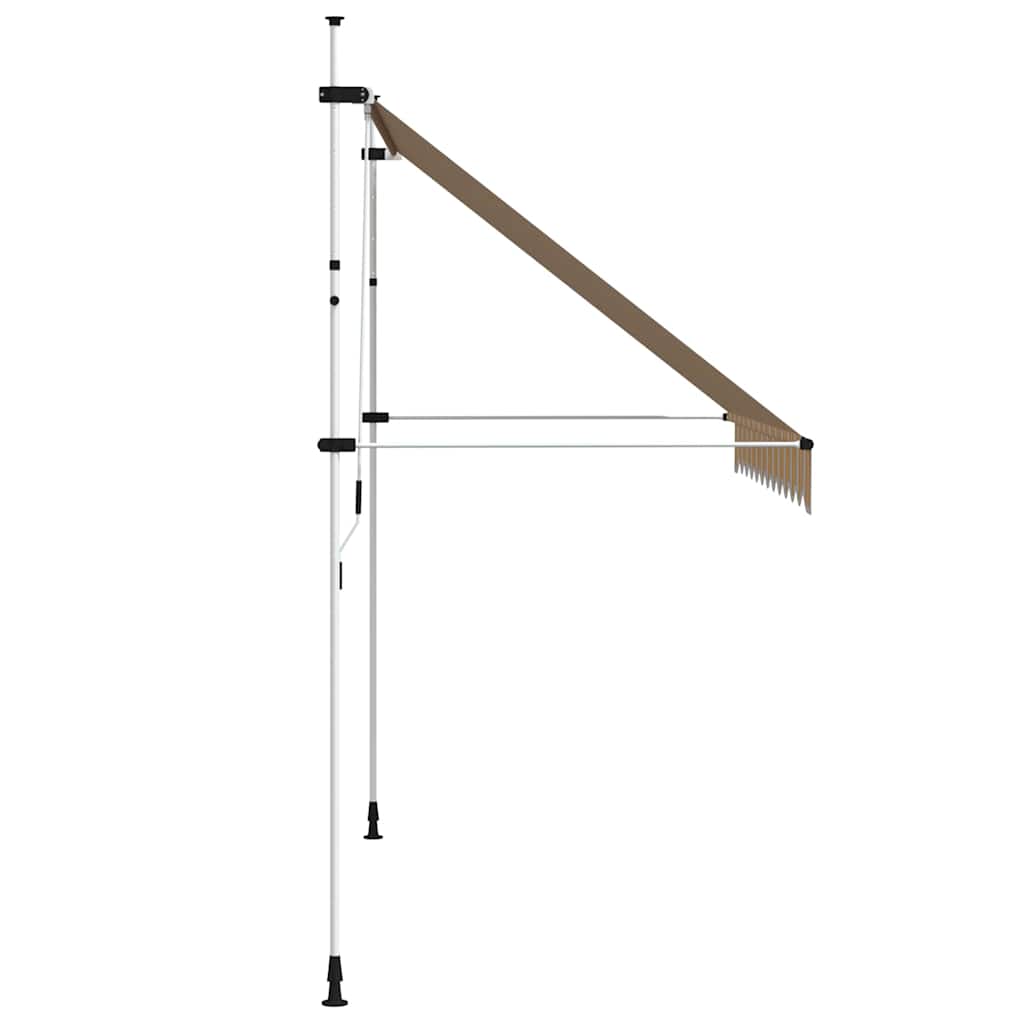 kézzel feltekerhető napellenző kék-sárga csíkokkal 300 cm