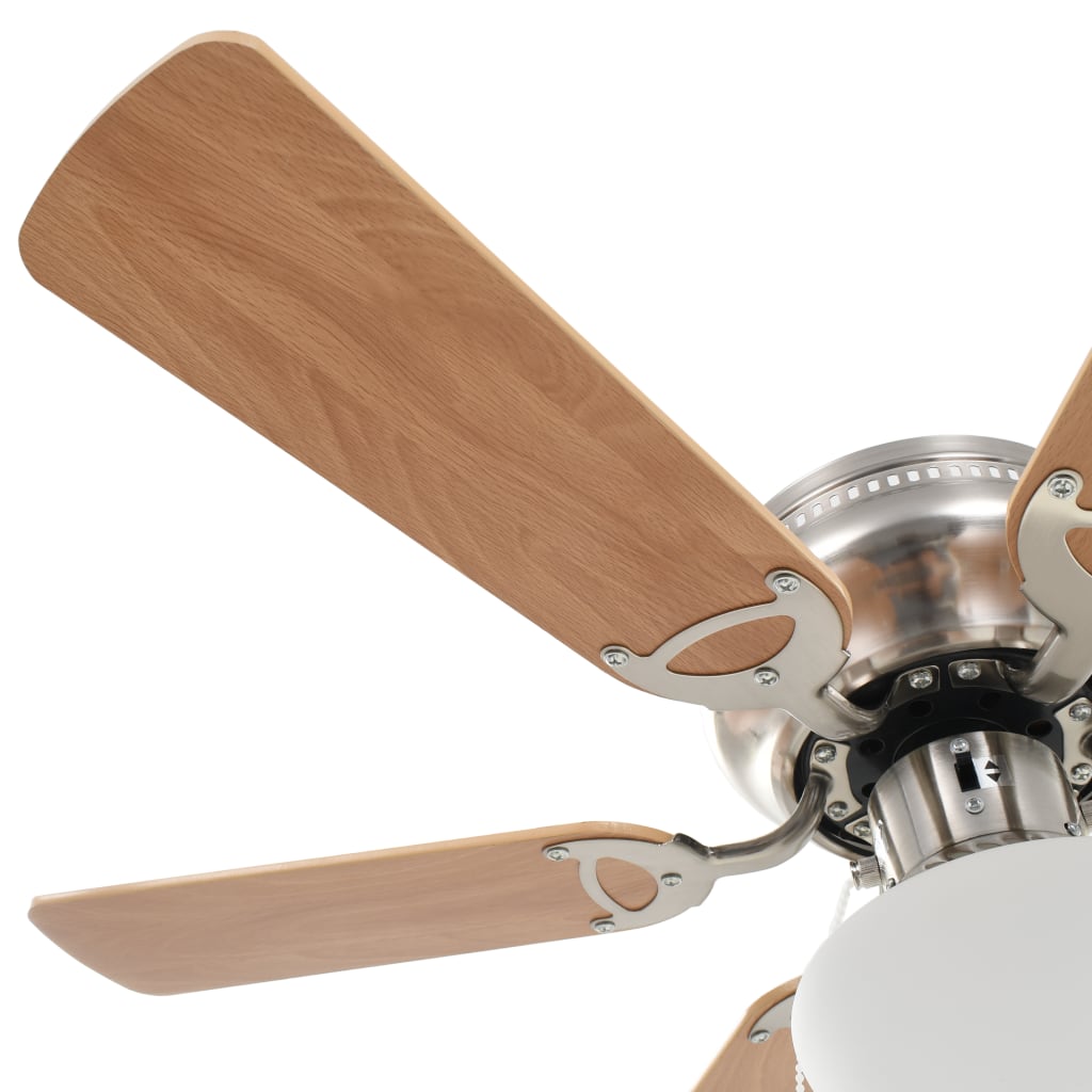 díszes mennyezeti ventilátor lámpával 82 cm világosbarna