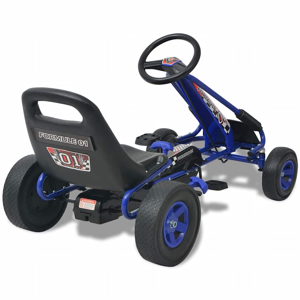 pedálos gokart kocsi állítható üléssel kék