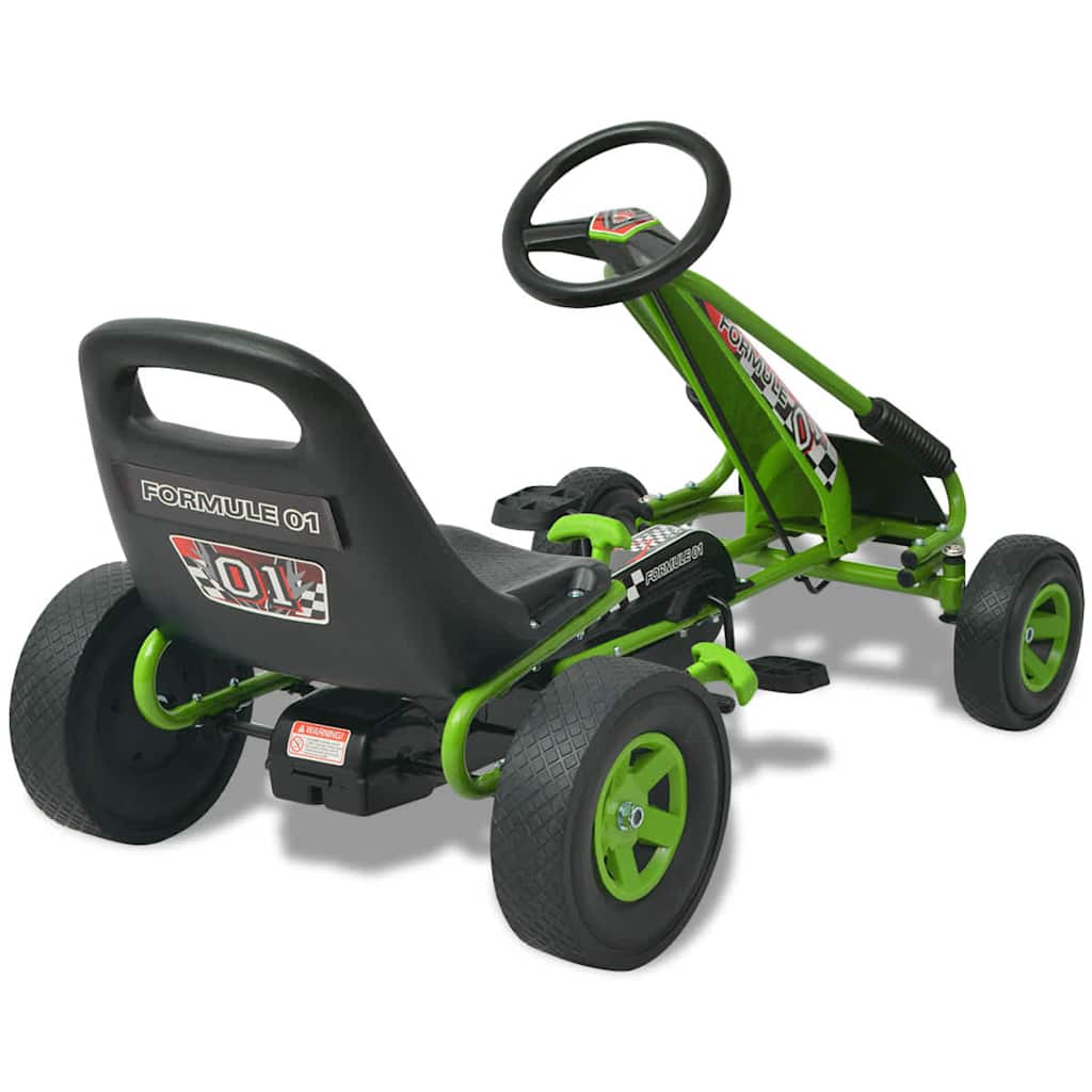 pedálos gokart kocsi állítható üléssel zöld
