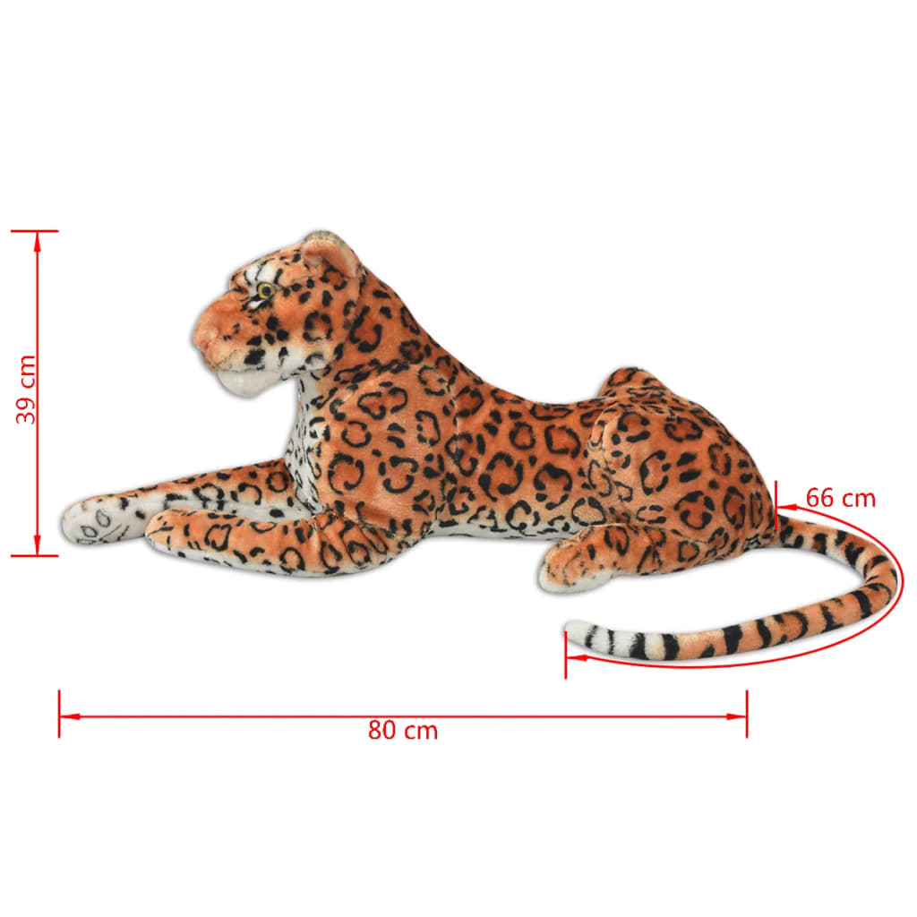 XXL barna leopárd plüssjáték