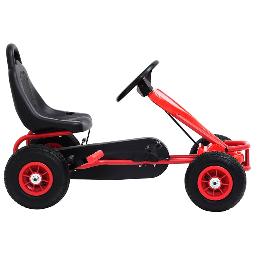 Piros pedálos gokart pneumatikus gumikkal