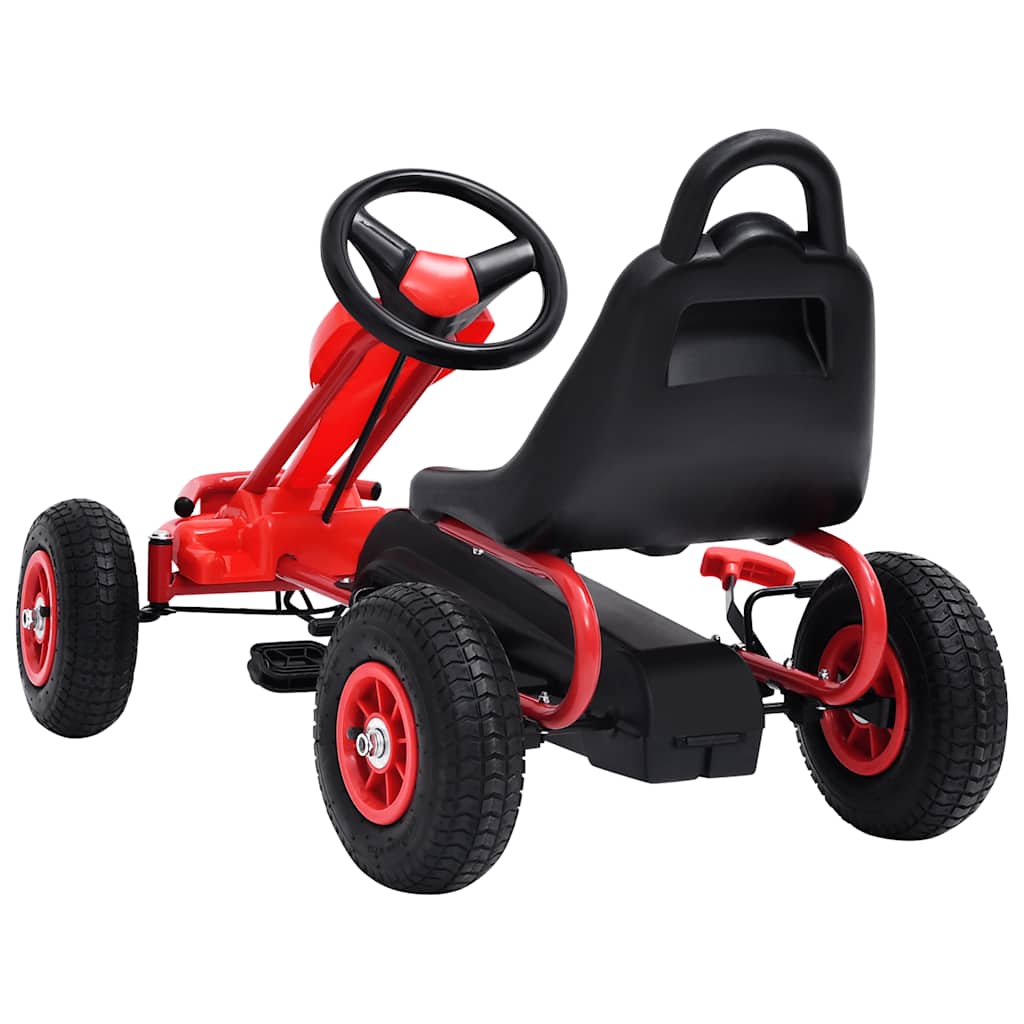 Piros pedálos gokart pneumatikus gumikkal