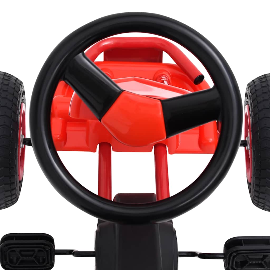 Piros pedálos gokart pneumatikus gumikkal