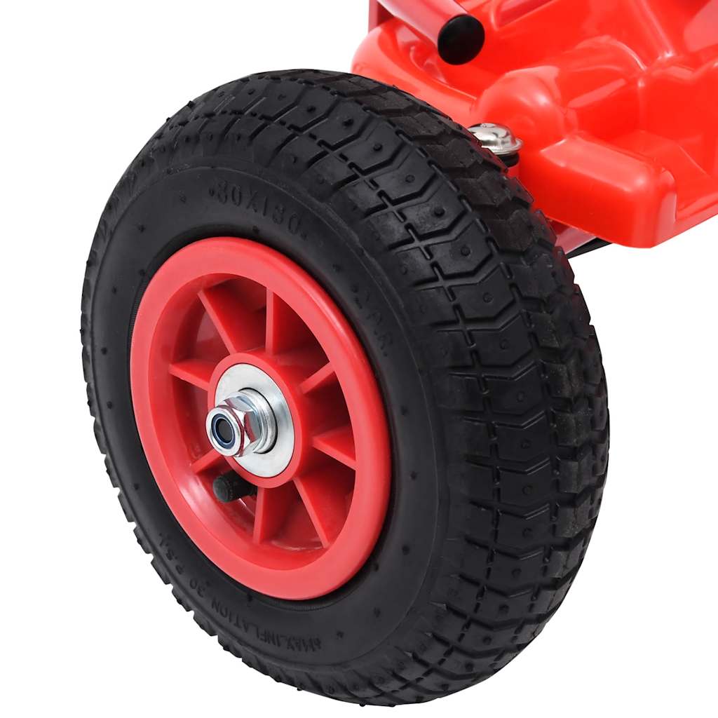 Piros pedálos gokart pneumatikus gumikkal