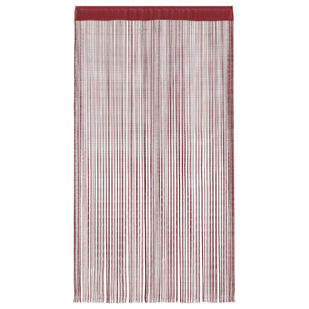 2 db burgundi vörös zsinórfüggöny 100 x 250 cm