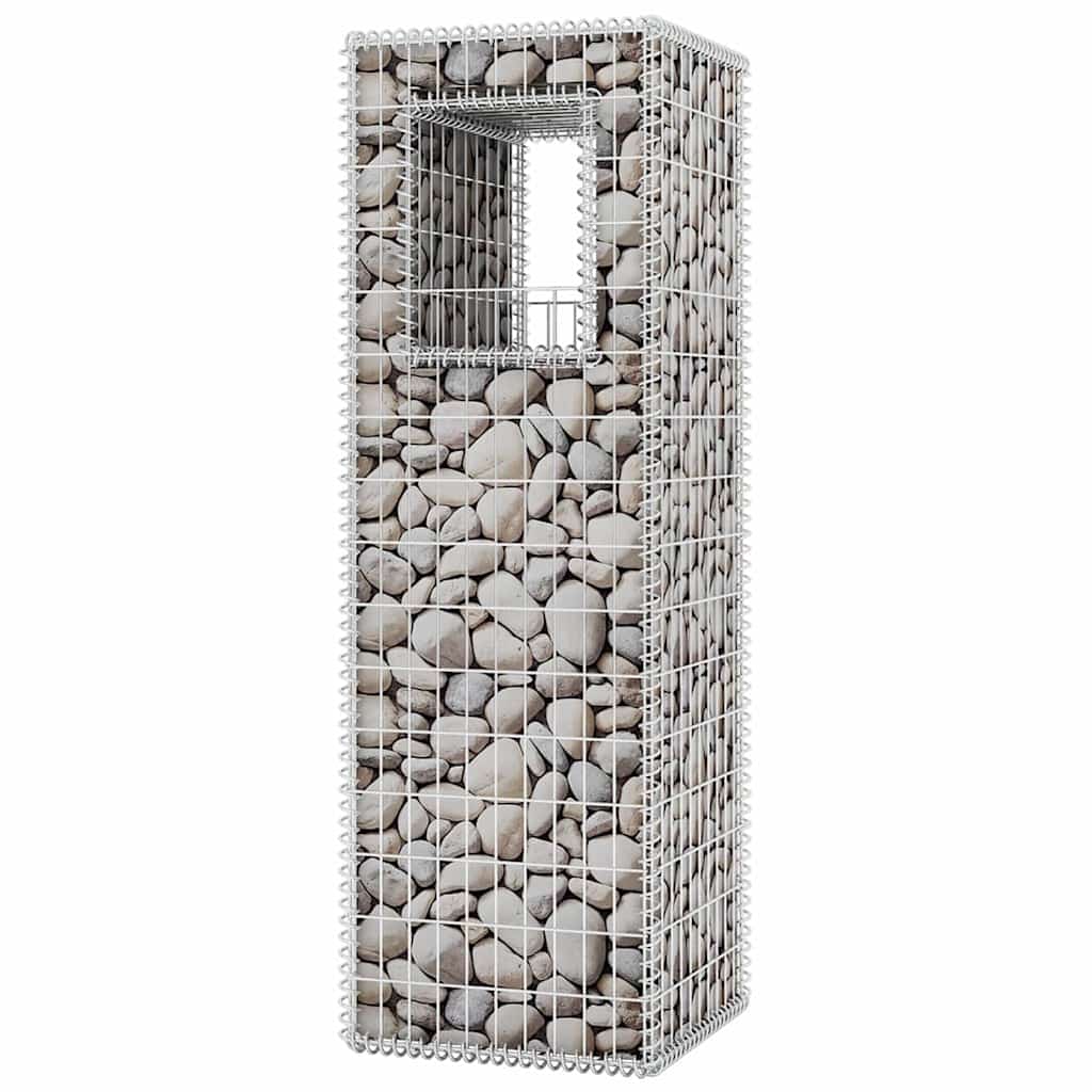 2 db vidaXL acél gabion kosár oszlop / ágyás 50 x 50 x 160 cm