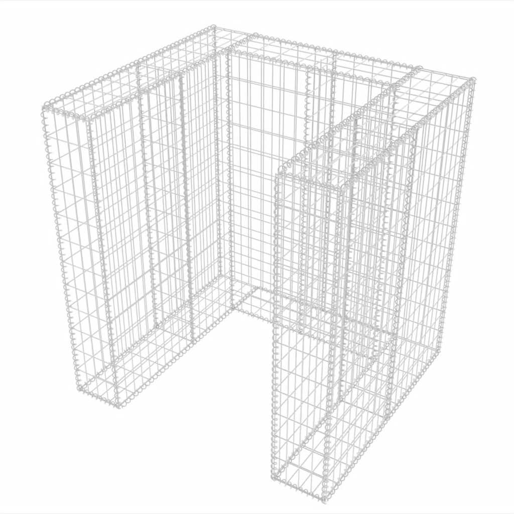 acél gabion 1 db gurulós kukához 110 x 100 x 120 cm