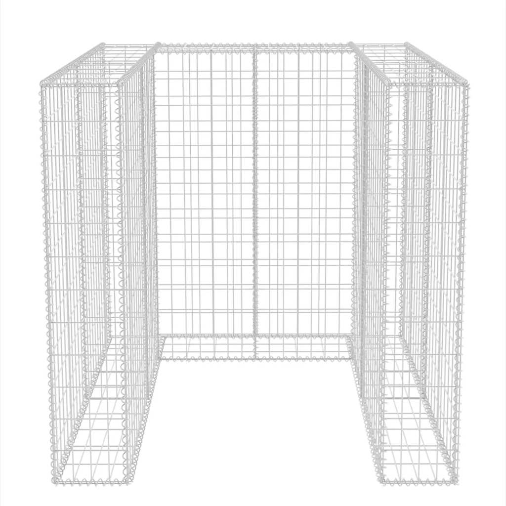 acél gabion 1 db gurulós kukához 110 x 100 x 120 cm