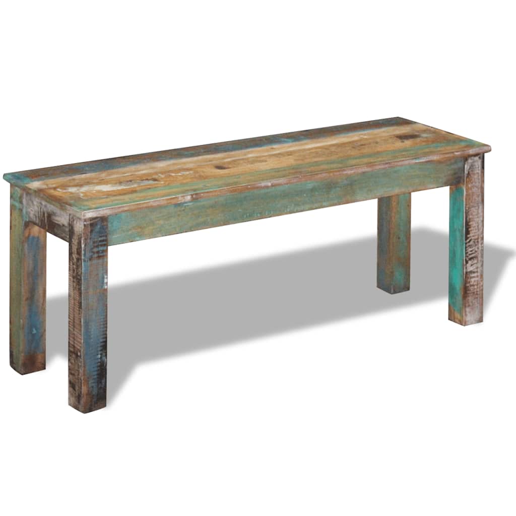 tömör újrahasznosított fa pad 110 x 35 x 45 cm