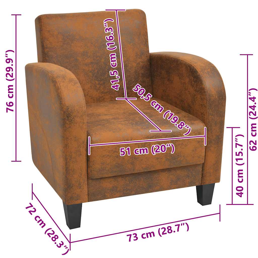 barna művelúr fotel