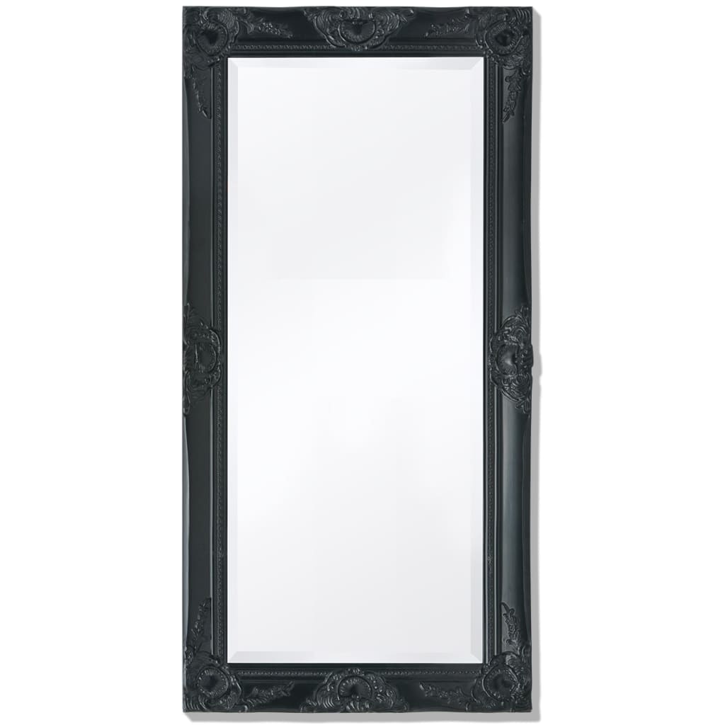 100x50 cm fekete barokk stílusú fali tükör