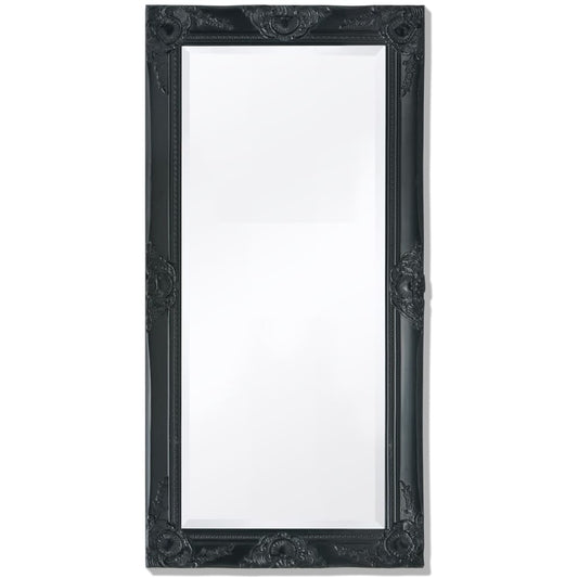 100x50 cm fekete barokk stílusú fali tükör