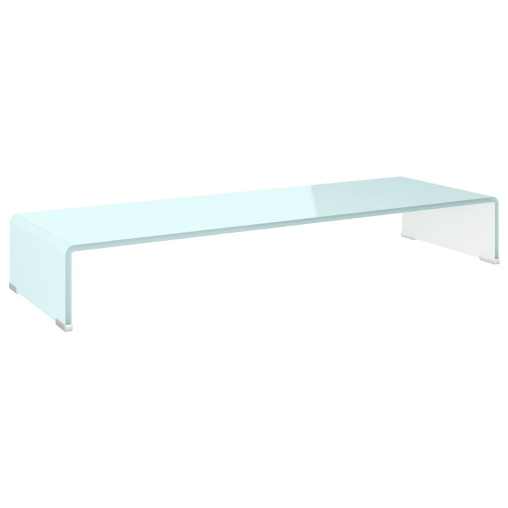 zöld üveg TV állvány/monitor magasító 90 x 30 x 13 cm