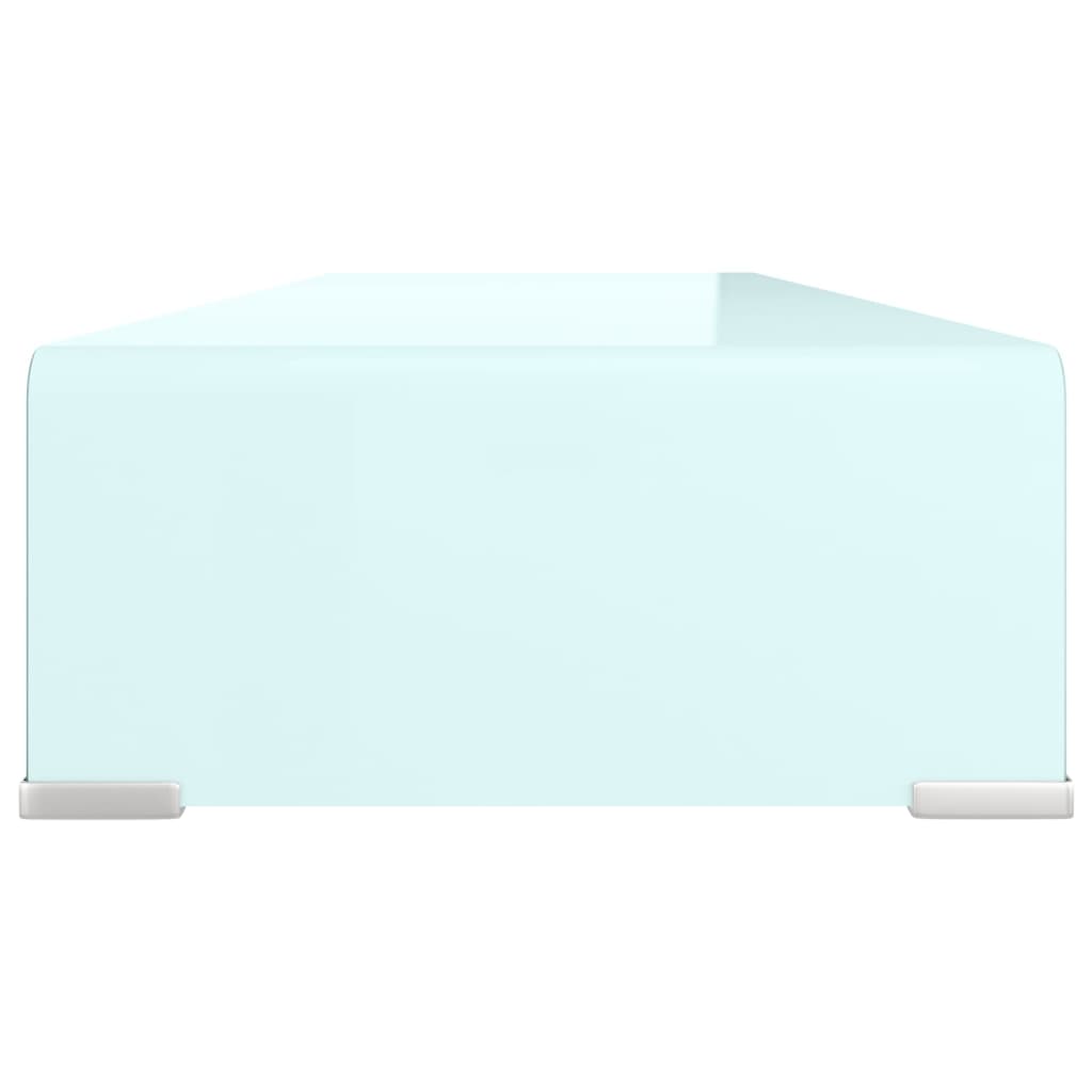 zöld üveg TV állvány/monitor magasító 90 x 30 x 13 cm
