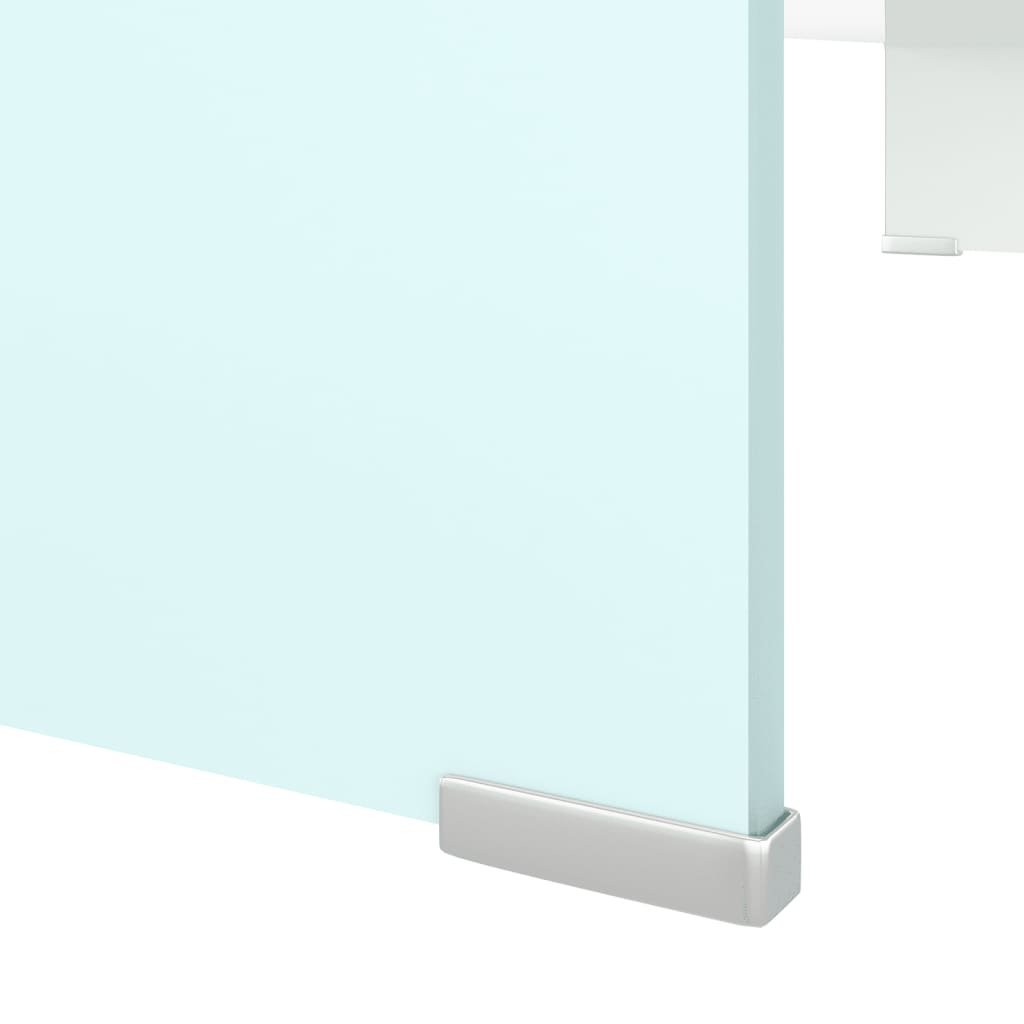 zöld üveg TV állvány/monitor magasító 90 x 30 x 13 cm