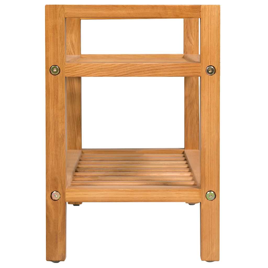 tömör tölgyfa cipőtartó 2 polccal 50 x 27 x 40 cm