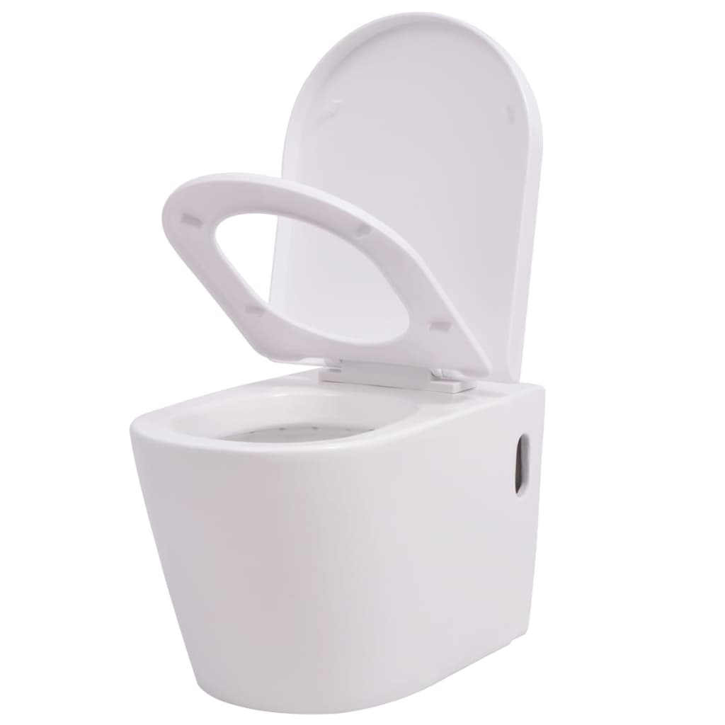 Falra szerelhető fehér kerámia WC