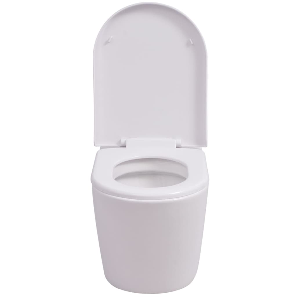 Falra szerelhető fehér kerámia WC