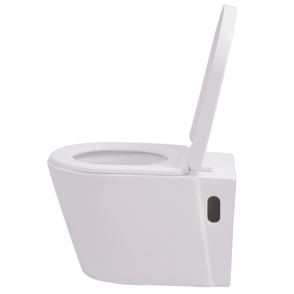 Falra szerelhető fehér kerámia WC