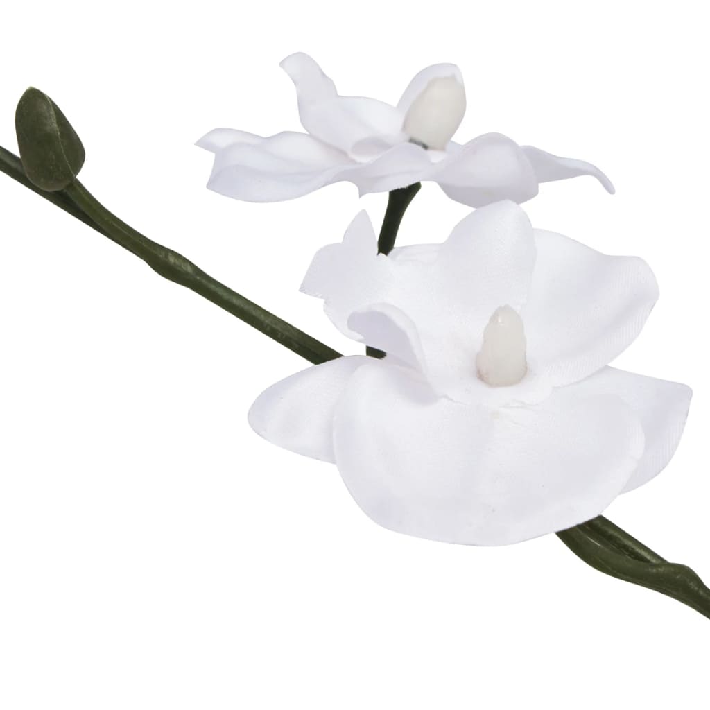 műorchidea virágcseréppel 30 cm fehér