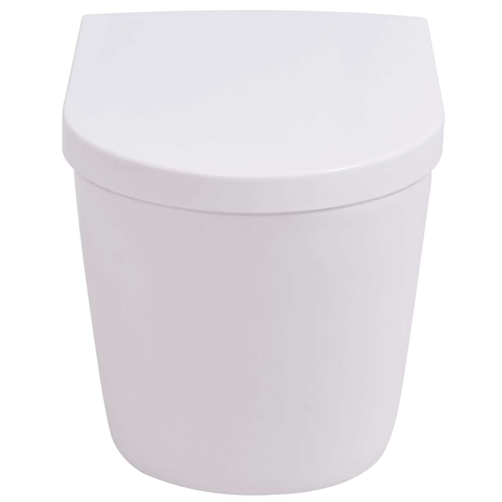 Falra szerelhető fehér kerámia WC rejtett öblítőtartállyal