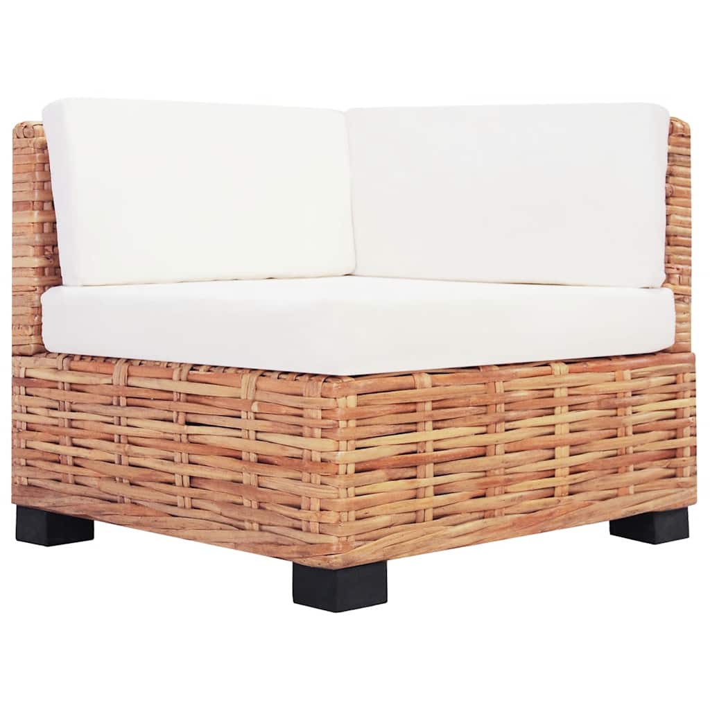 18 részes természetes rattan kanapészett
