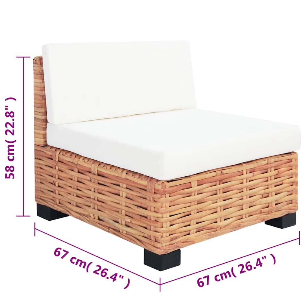 14 részes természetes rattan kanapészett