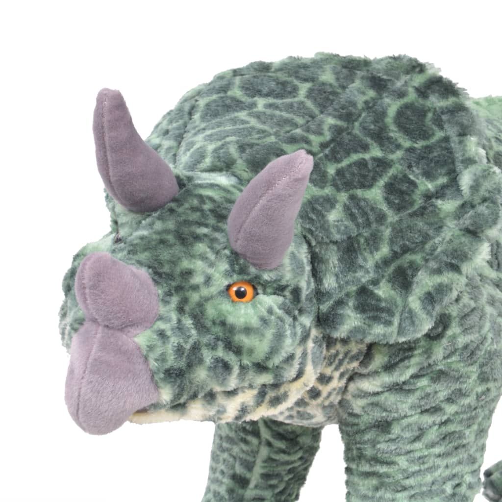 zöld álló triceratops plüssjáték XXL