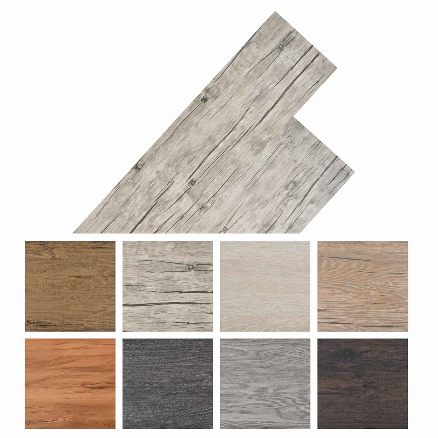Padlódeszkák 18 pcs Szürke 5,26 m² PVC