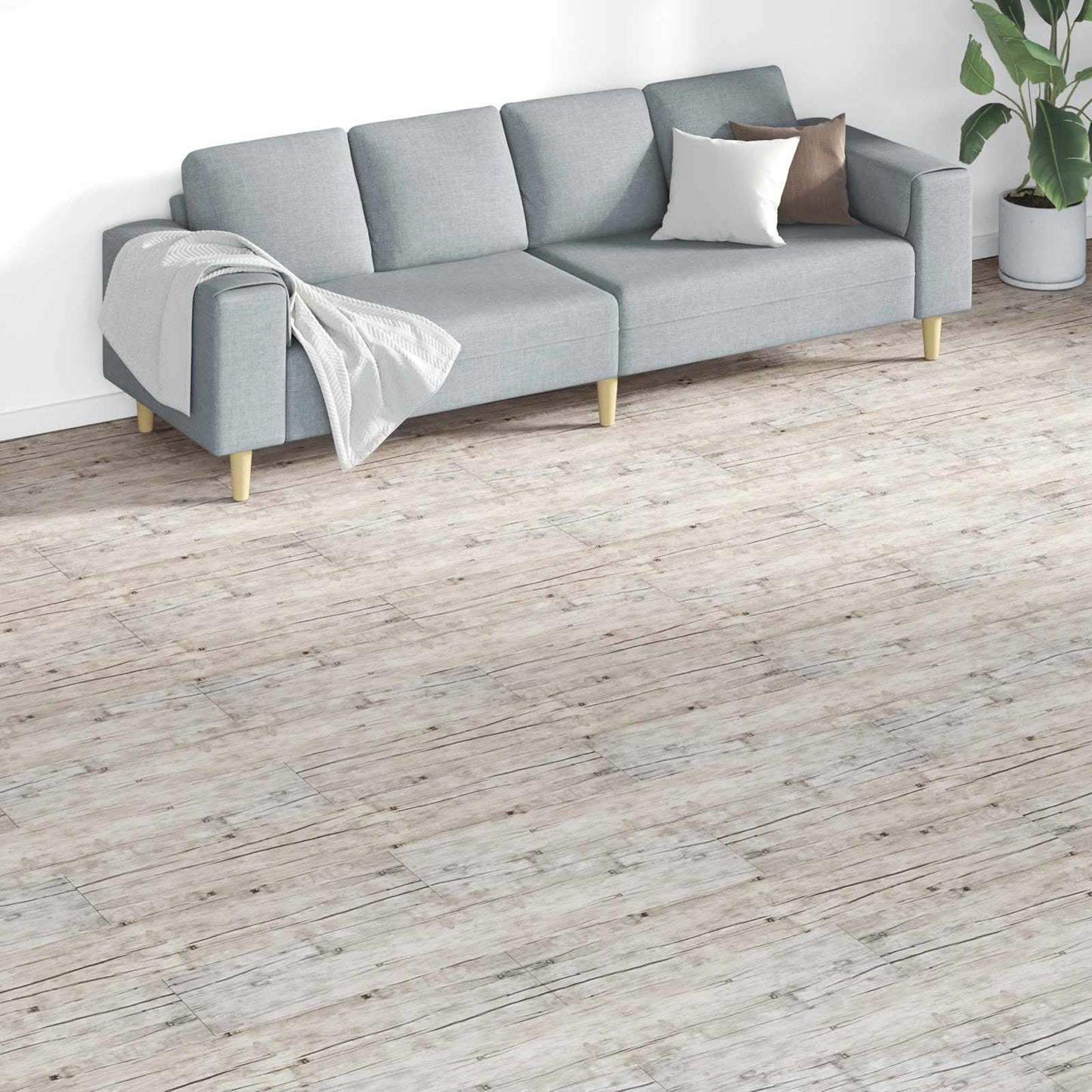 Padlódeszkák 18 pcs Szürke 5,26 m² PVC