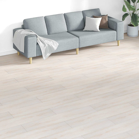 Padlódeszkák 18 pcs Fehér 5,26 m² PVC