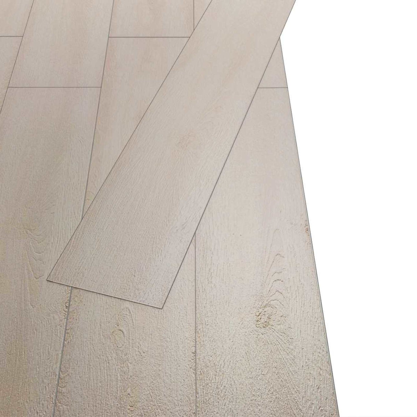 Padlódeszkák 18 pcs Fehér 5,26 m² PVC