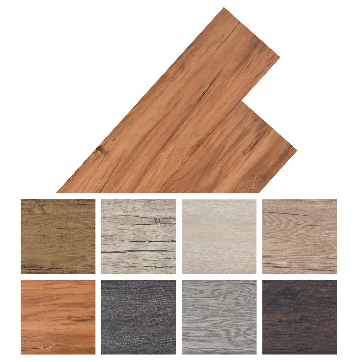 Padlódeszkák 18 pcs Barna 5,26 m² PVC