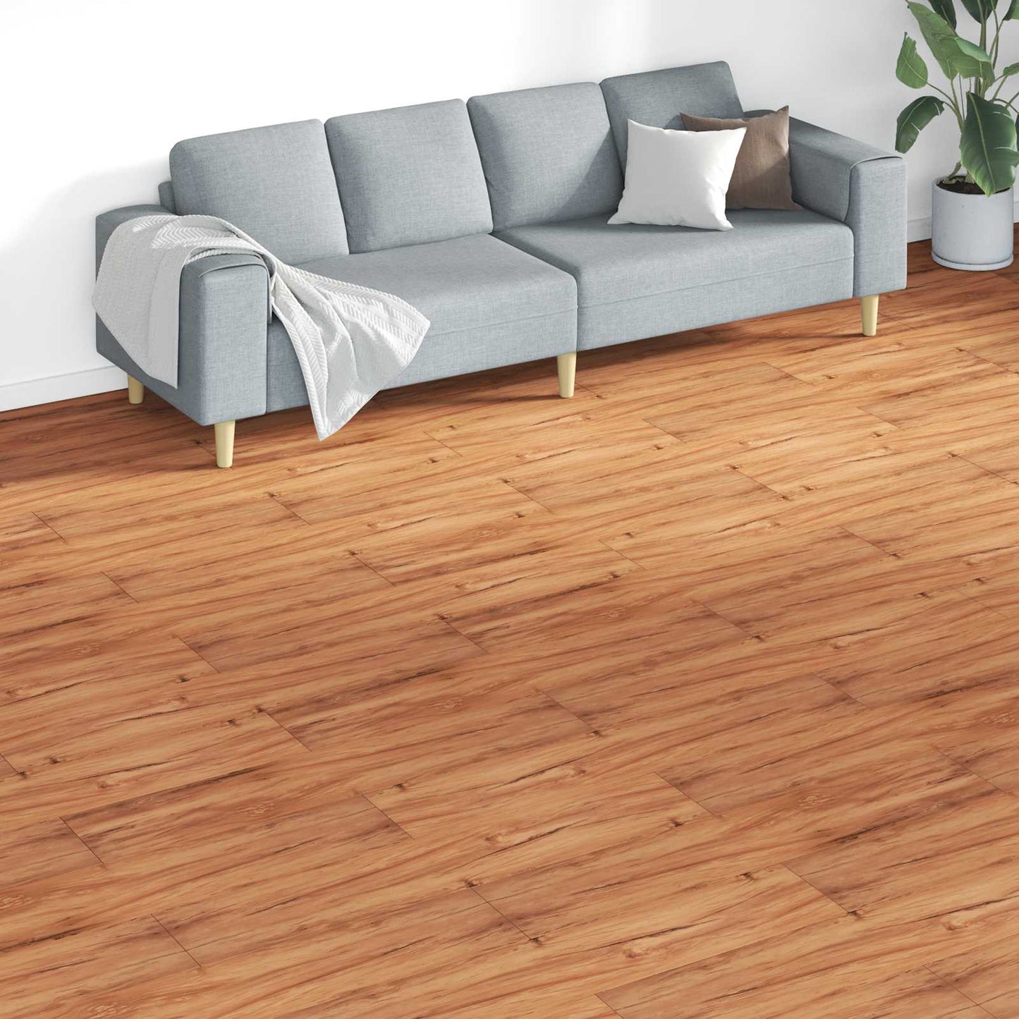 Padlódeszkák 18 pcs Barna 5,26 m² PVC