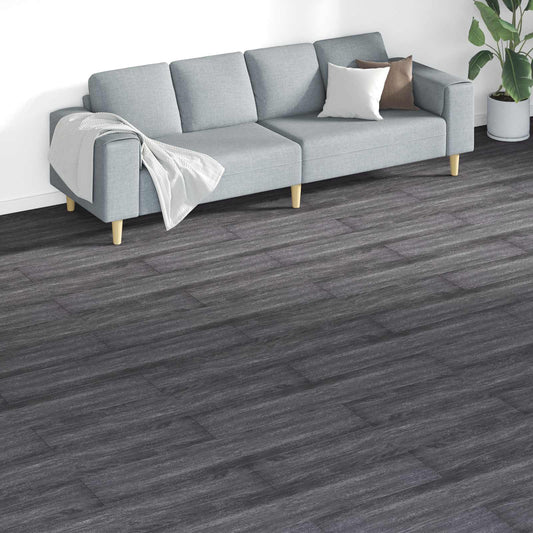 Padlódeszkák 18 pcs Fekete és Fehér 5,26 m² PVC