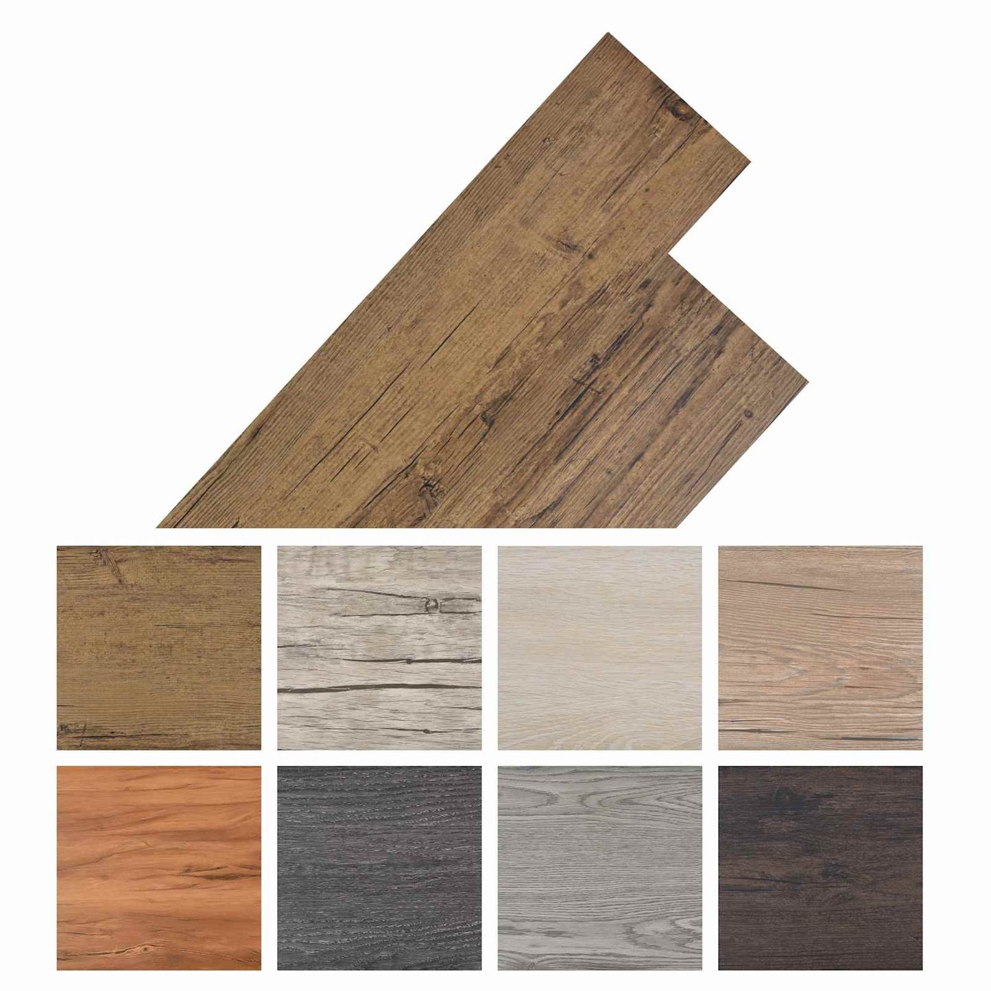 Padlódeszkák 36 pcs Walnut barna 5,02 m² PVC