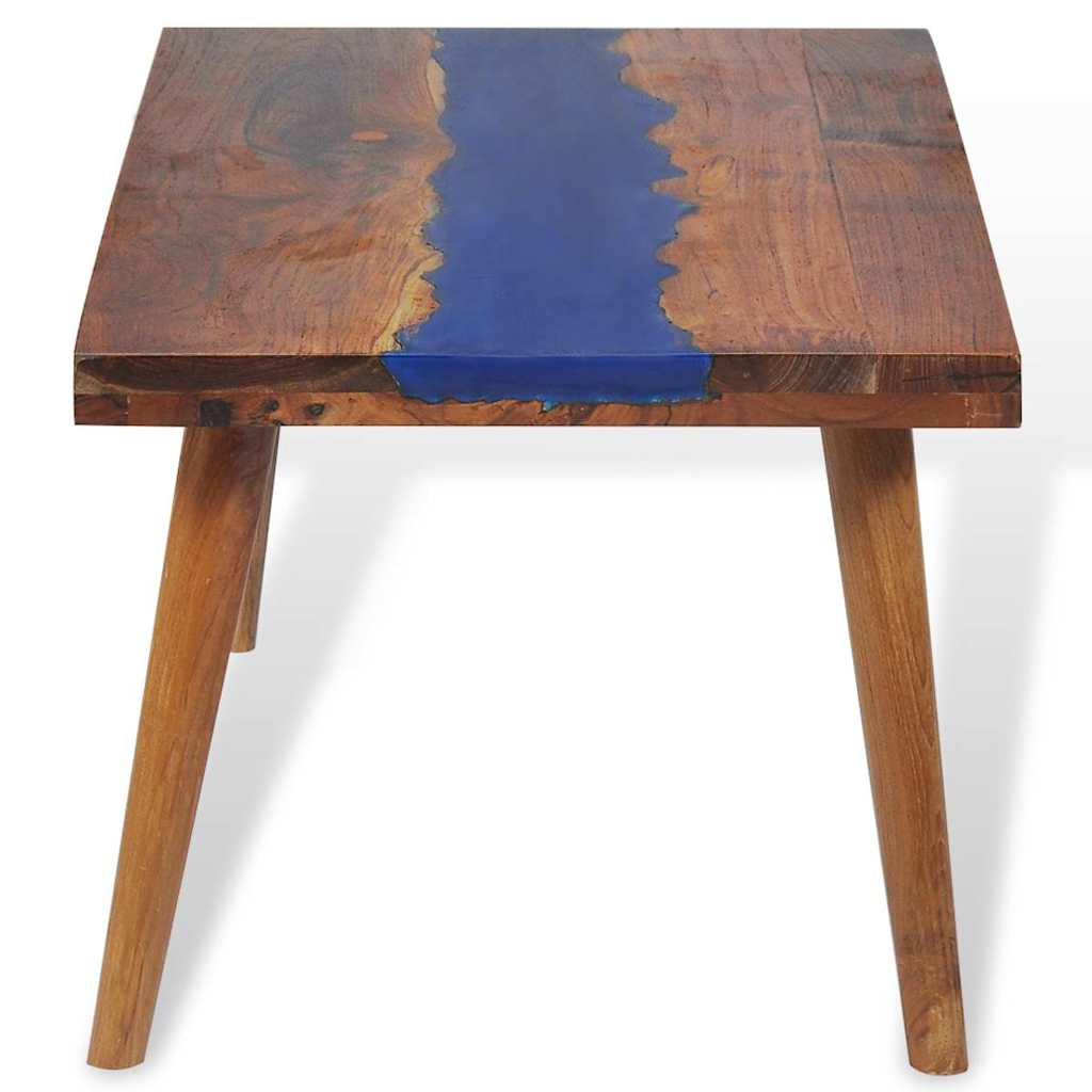 műgyanta-tíkfa dohányzóasztal 100 x 50 x 40 cm