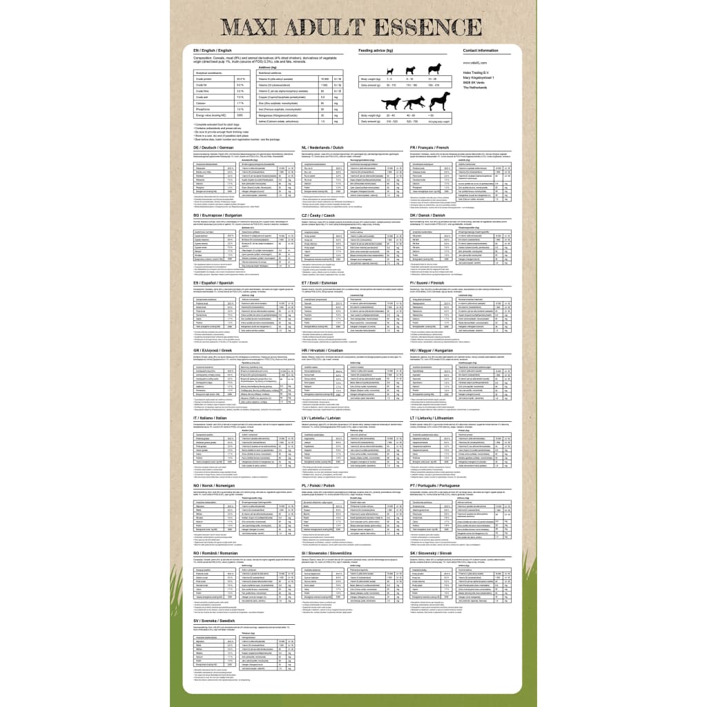 „Maxi Adult Essence Beef & Chicken” prémium kutyatáp 15 kg