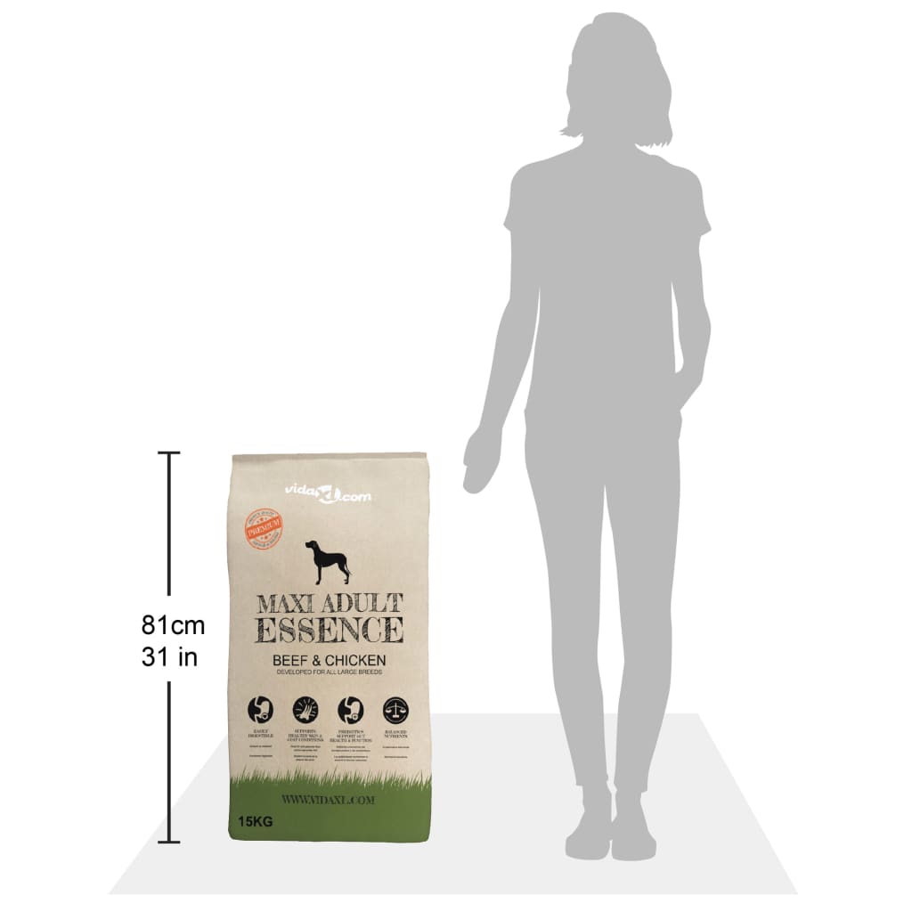 „Maxi Adult Essence Beef & Chicken” prémium kutyatáp 15 kg