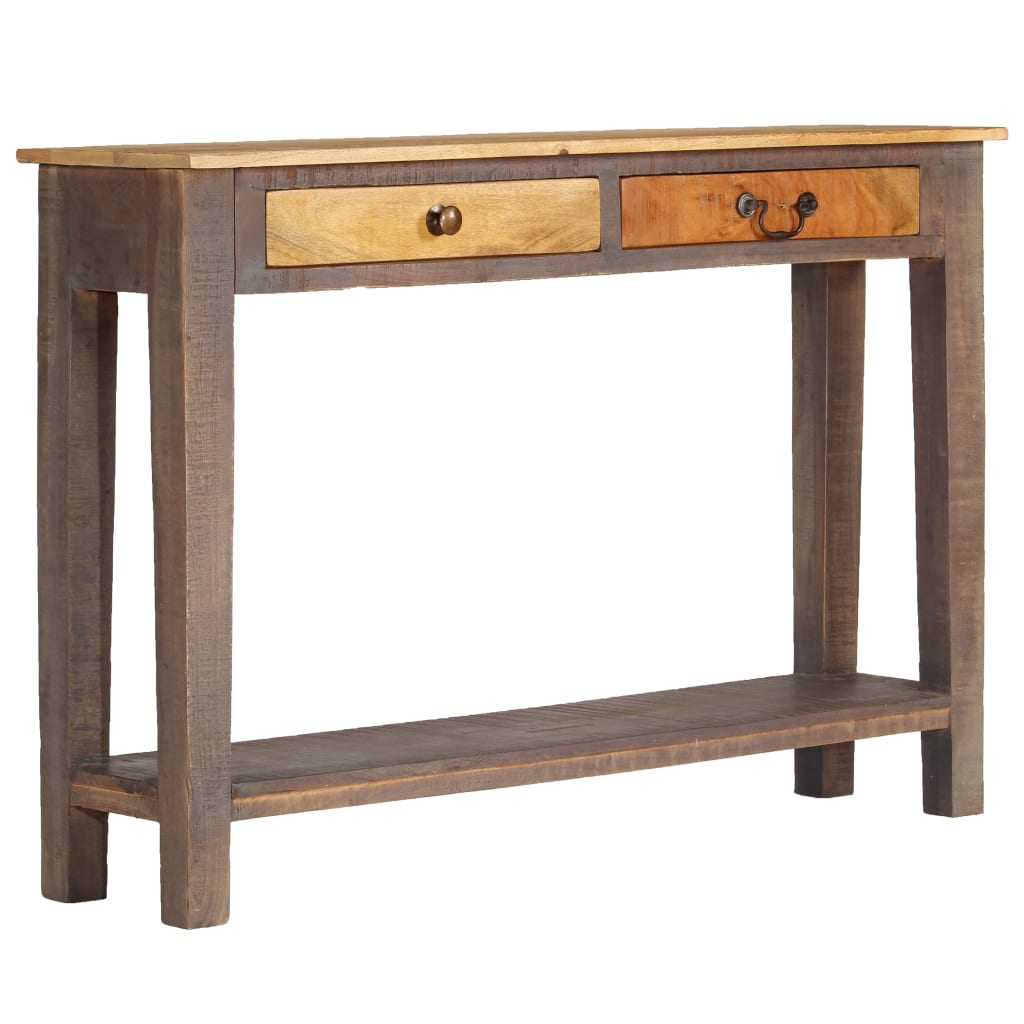 vintage stílusú tömör fa tálalóasztal 118 x 30 x 80 cm