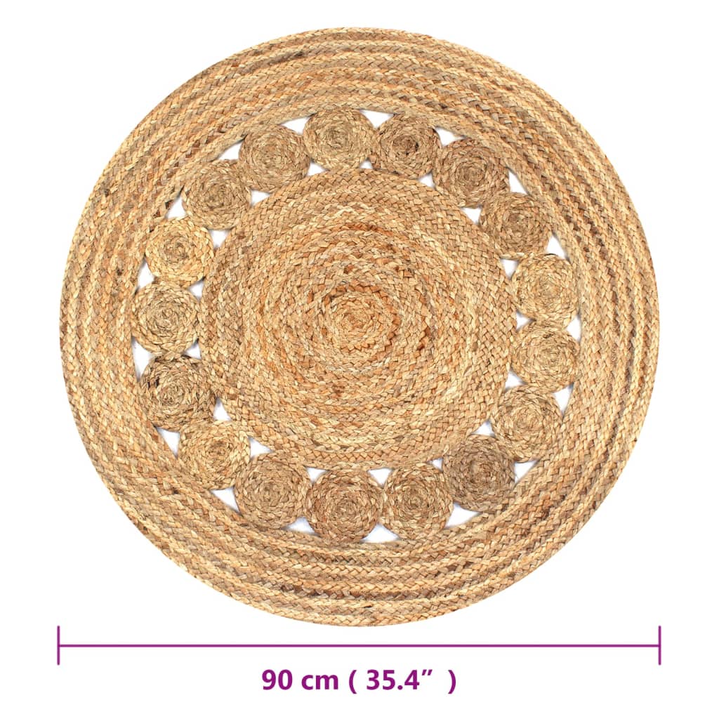 kör alakú fonott juta szőnyeg 90 cm