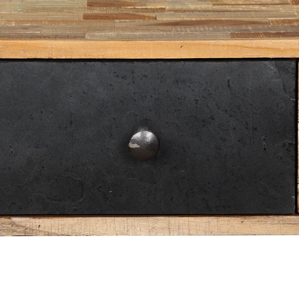 tömör újrahasznosított fa tálalóasztal 120 x 30 x 76 cm