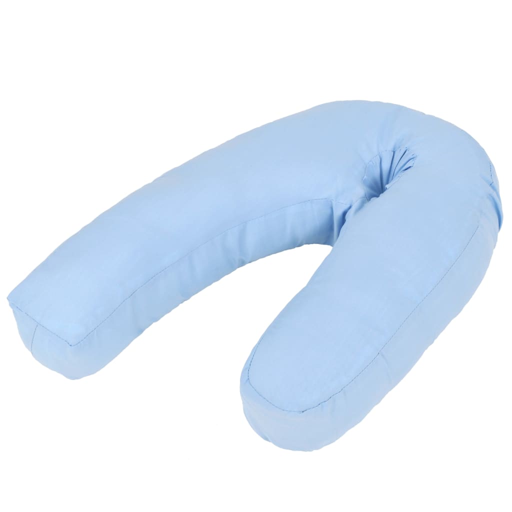 J-alakú kék kismama párna 54 x (36-43) cm