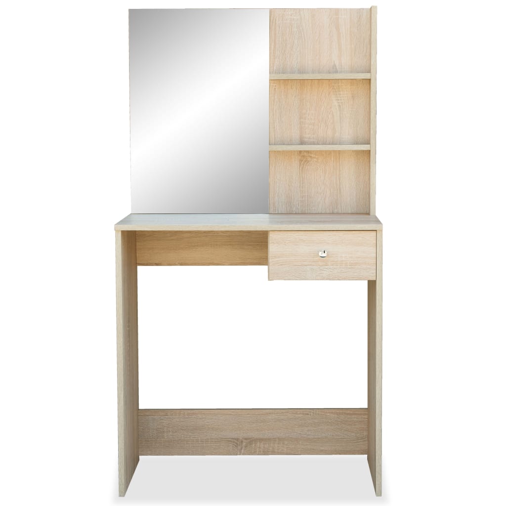 tölgyfa színű faforgácslap öltözőasztal 75 x 40 x 141 cm