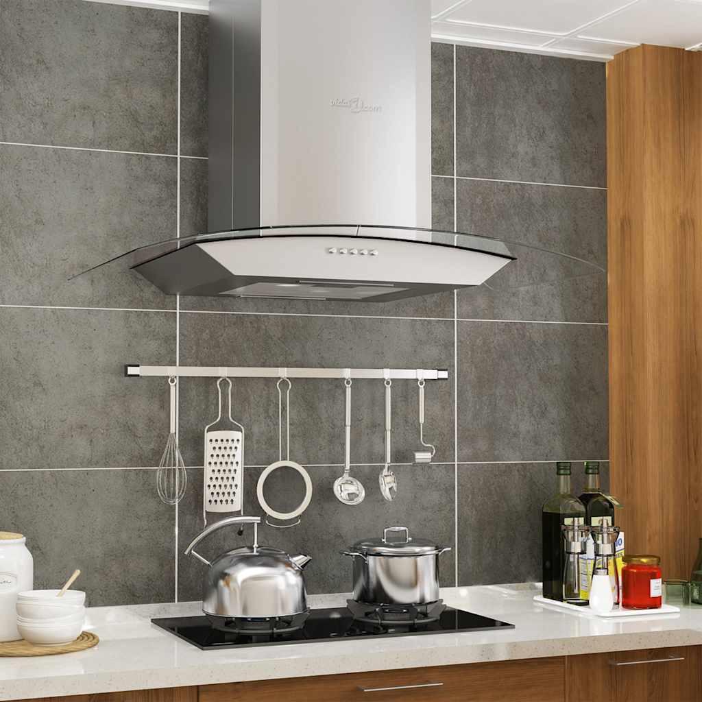 rozsdamentes acél LED-es fali páraelszívó 60 cm 756 m³/óra