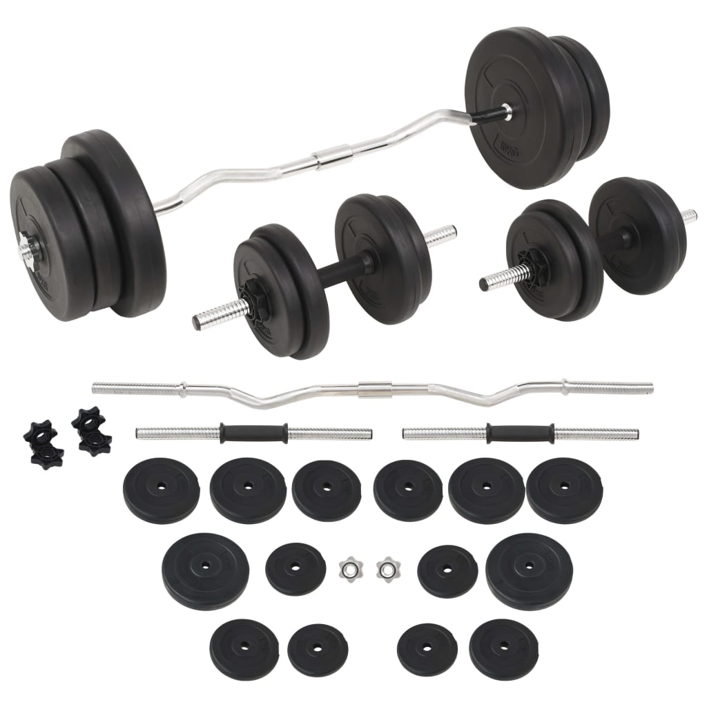 egykezes és kétkezes súlyzókészlet 60 kg